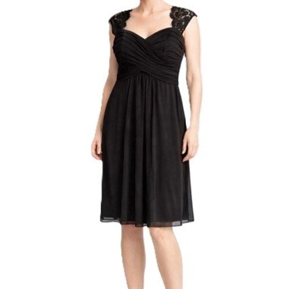 Scarlett Nite Black Dress Size 8 Halter Neck Lace Chiffon Cocktail Formal Evenin